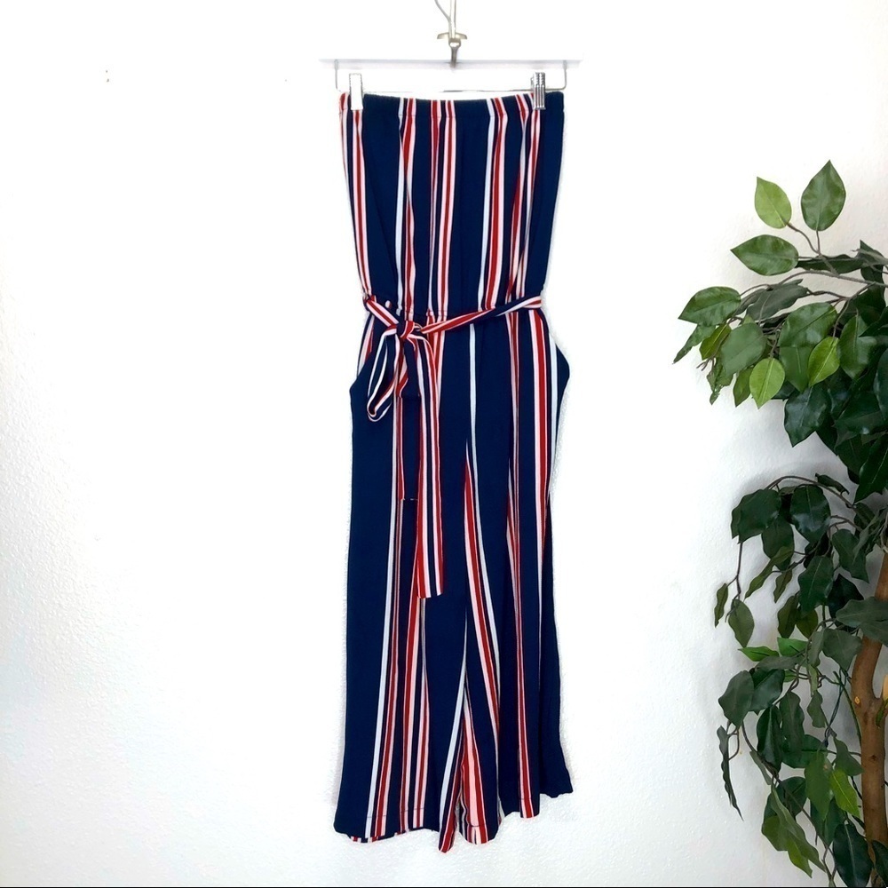 Purple Snow Striped Jumpsuit